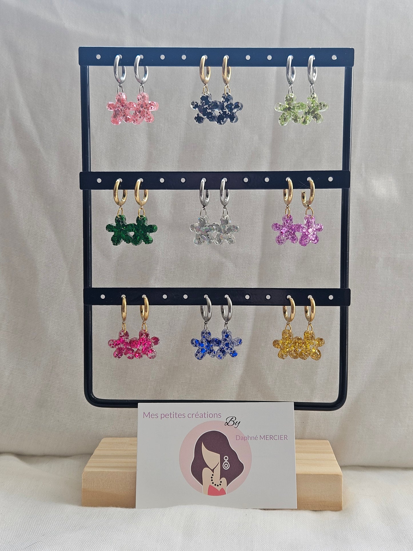 Boucles d'oreilles Fleur